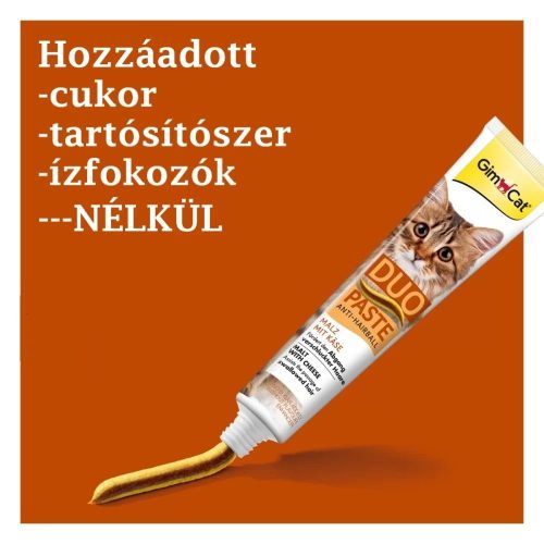 GimCat Anti-Hairball Duo Paszta – Sajt Ízesítésű, 50g