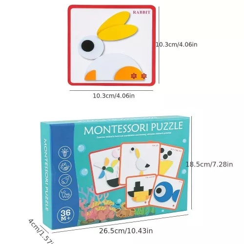 Montessori Puzzle Készlet Gyerekeknek