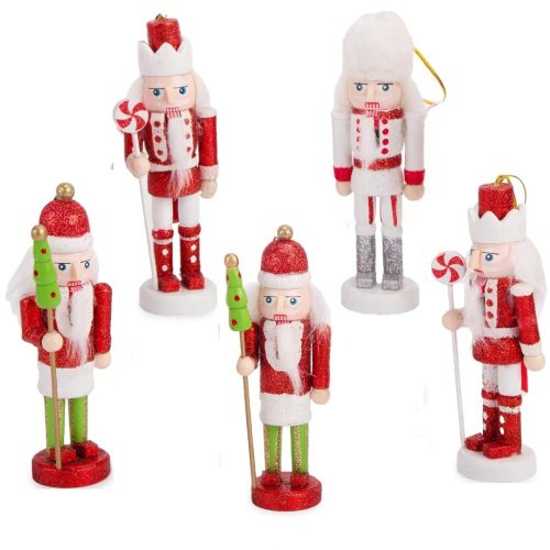 Karácsonyi Diótörő Csillogós Figura 12cm – 5db