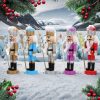 Karácsonyi Dekoratív Diótörő Figura 12cm – 5db