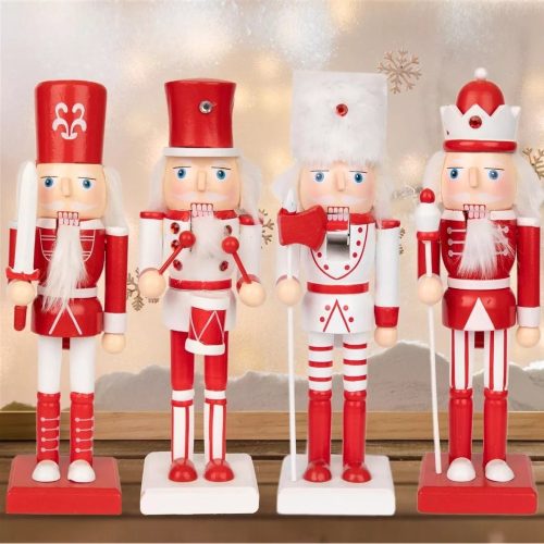 Karácsonyi Dekoratív Diótörő Figura 12cm – 4db