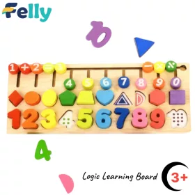 Montessori Fa Szám- és Forma Puzzle Gyerekeknek