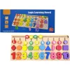 Montessori Fa Szám- és Forma Puzzle Gyerekeknek