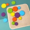 Montessori színes fogaskerék kirakós játék gyerekeknek