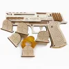 Mechanikus fa puzzle pisztoly céltáblákkal