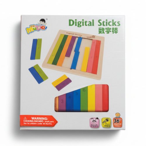 Montessori színes fa számolópálcák oktató és fejlesztő tábla