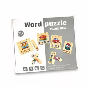 Montessori fa kép és szókirakó puzzle
