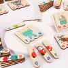 Montessori fa kép és szókirakó puzzle