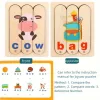 Montessori fa kép és szókirakó puzzle