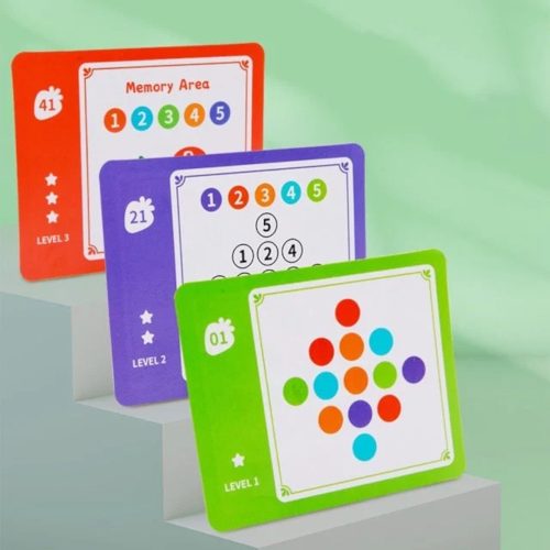 Montessori színes „répás” memória- és logikai játék