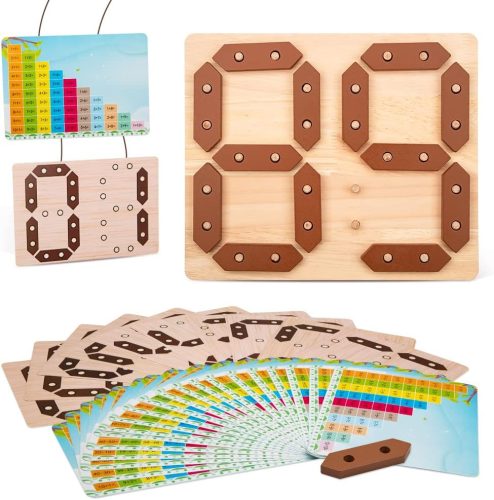 Montessori színes „répás” memória- és logikai játék