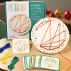Montessori mintafűző fejlesztő játék - fonalas geometriai minták