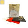 "Just for you" levél mintás ajándék táska,kicsi- Gray&Gold