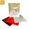 "Just for you" levél mintás ajándék táska,kicsi- White&Gold