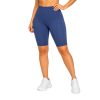 Magas derekú női bambusz kerékpáros leggings - Kék