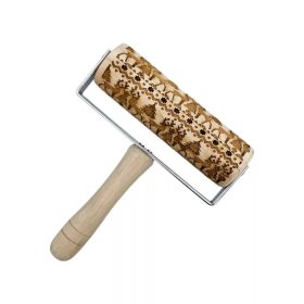 Karácsonyi nyeles nyújtófa-rénszarvas és fenyőfa