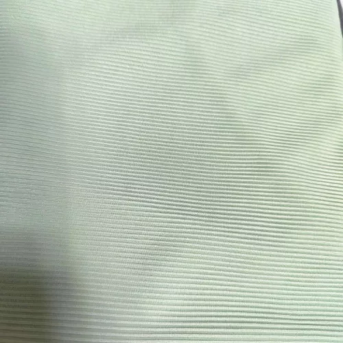 3/4-es selymes női bordázott leggings – Halványzöld