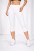 Puha tapintású 3/4-es női bambusz leggings - Fehér
