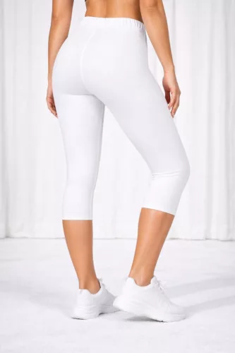 Puha tapintású 3/4-es női bambusz leggings - Fehér
