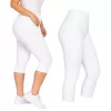 Puha tapintású 3/4-es női bambusz leggings - Fehér