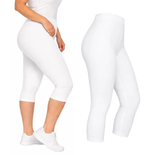 Puha tapintású 3/4-es női bambusz leggings - Fehér