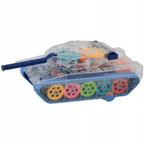 Fogaskerekes, Világító Játék Tank – Átlátszó Design