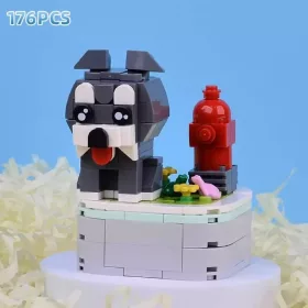 Schnauzer & növényes építőkészlet - 176db