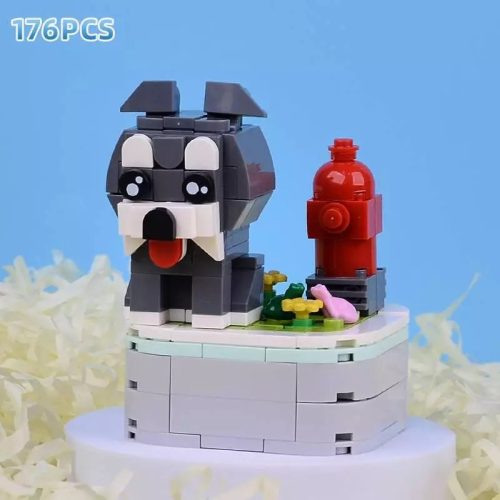 Schnauzer & növényes építőkészlet - 176db