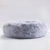 Kerek puha szőrmés fekhely - 50cm - Szürke