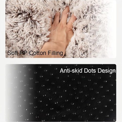 Mancsnyom alakú szőrmés fekhely - 60cm - Kék