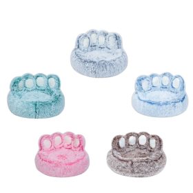 Mancsnyom alakú szőrmés fekhely - 60cm - Zöld