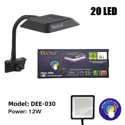 Csíptetős LED Akváriumi Lámpa –20 LED és USB csatlakozással