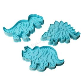   Műanyag dinoszaurusz sütemény, keksz kiszúró - Három együtt