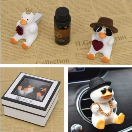 Szívecskés Kacsa Autós Légfrissítő – Aranyos Illatosító klipek 2db