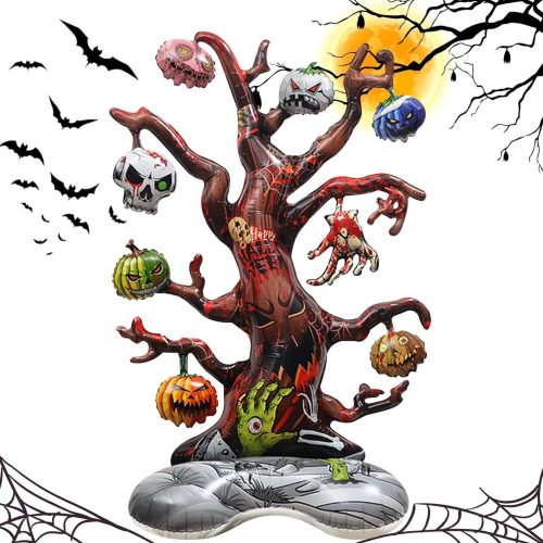Halloween óriás rémísztő fa fólia lufi