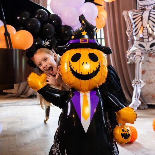Halloween óriás Mr. Töklámpás álló fólia lufi 