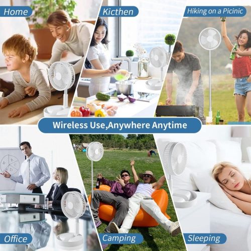 Vezeték nélküli teleszkópos hordozható ventilátor - 7200mAh