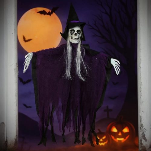 Halloween boszorkány függő szellem dekor - 90x50cm
