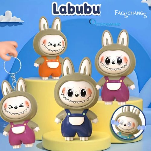 Labubu arcváltó kiadású kulcstartó-Új!