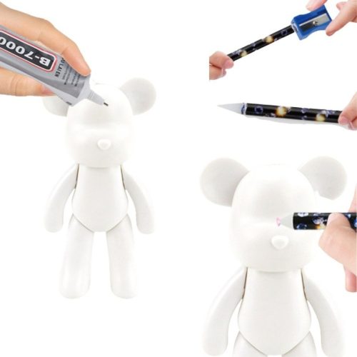 Kézműves medve figura díszítő készlet gyémántszemekkel - 15cm
