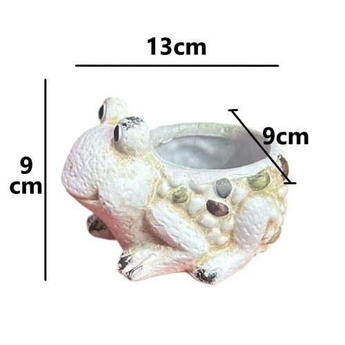 Dekoratív Békás Virágtartó Cserép - 13cm