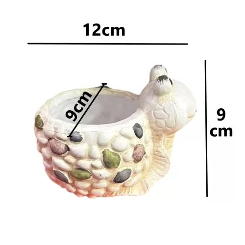 Dekoratív Csiga Virágtartó Cserép - 12cm