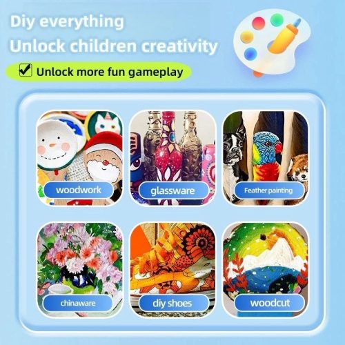 Akril festék filctoll készlet hordozható tárolóban-18db