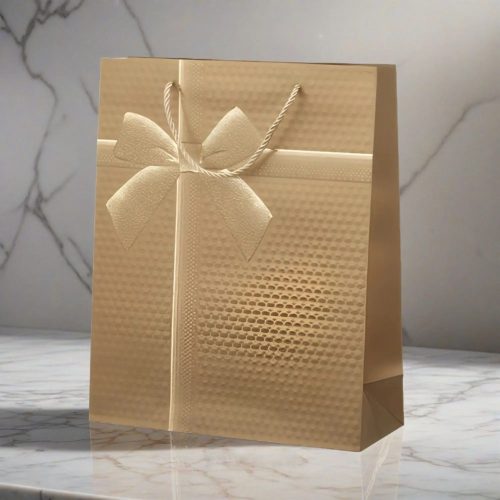 Masni mintás ajándék táska,nagy- Gold