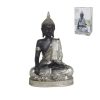 Ezüst díszítésű Buddha szobor-28cm