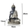 Ezüst díszítésű Buddha szobor-28cm