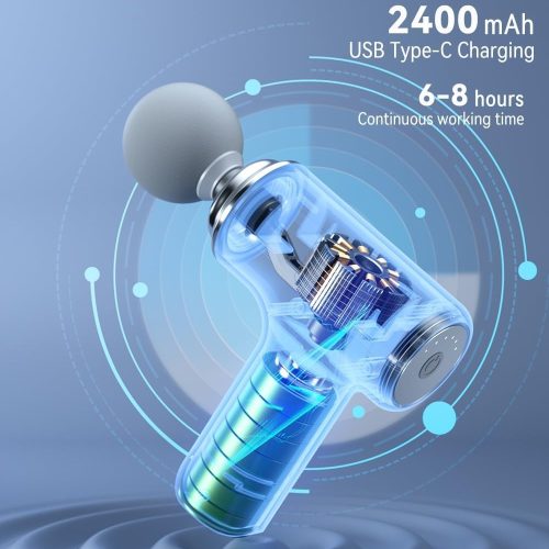 Professzionális masszázspisztoly 6 sebességgel - 2400mAh