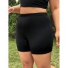 Bambusz rövid női leggings – fekete