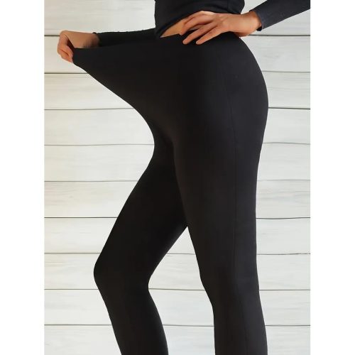 Magasderekú női bambusz leggings – fekete