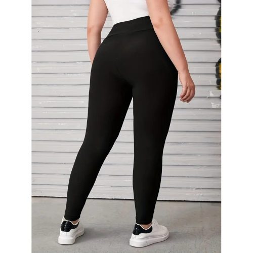 Magasderekú női bambusz leggings – fekete